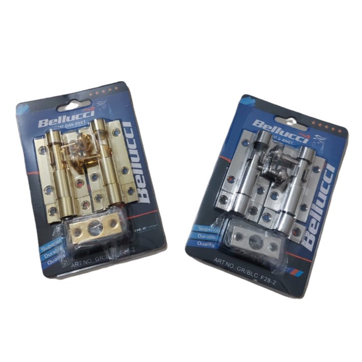 Grendel Slot 2" Inch Slot Kunci Bulat Putih Kuning grendel slot pintu rumah grendel slot warna gold 