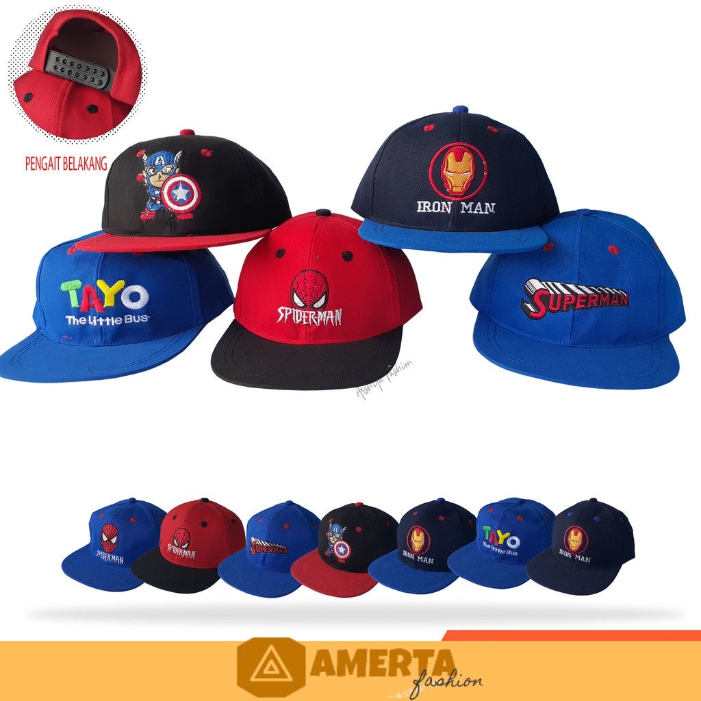 TOPI ANAK LAKI LAKI PEREMPUAN BASEBALL BUCKET HAT ANAK COWOK CEWEK 4-12 TAHUN SNAPBACK LUCU 1 2 3 SP