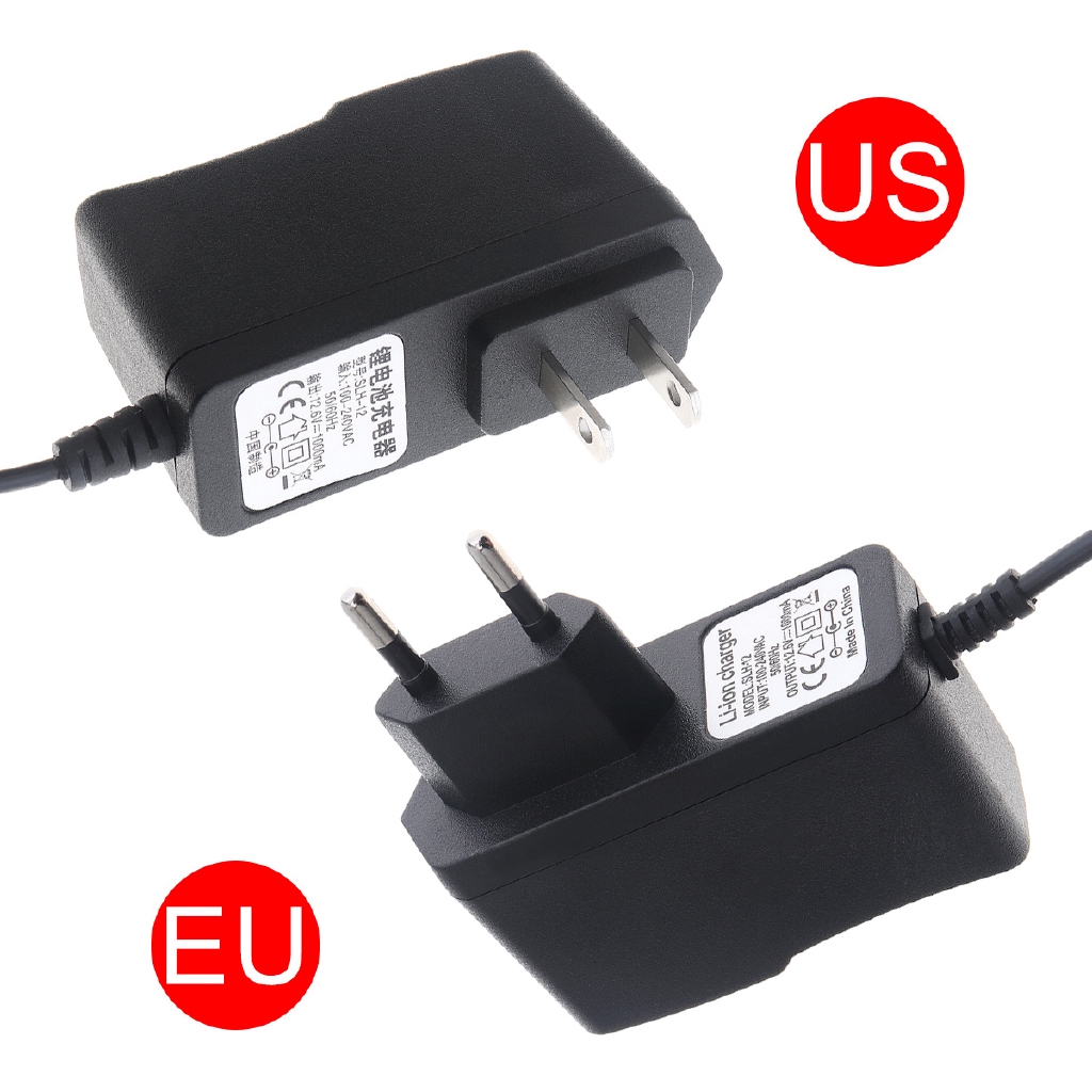 Adaptor Pengisi Daya Bor Elektrik Steker EU / US 12.6V