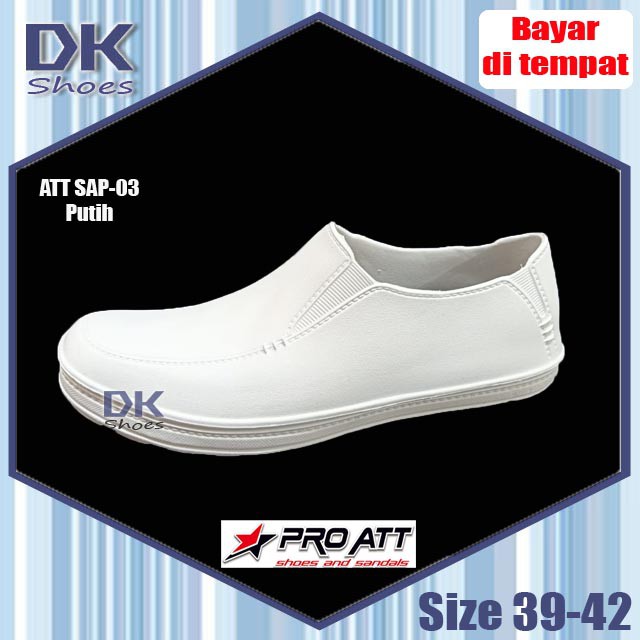 ATT SAP 03 Putih 39-42 / Sapatu Slip On APD Putih Non Medis / Sepatu PCU / Sepatu Perawat