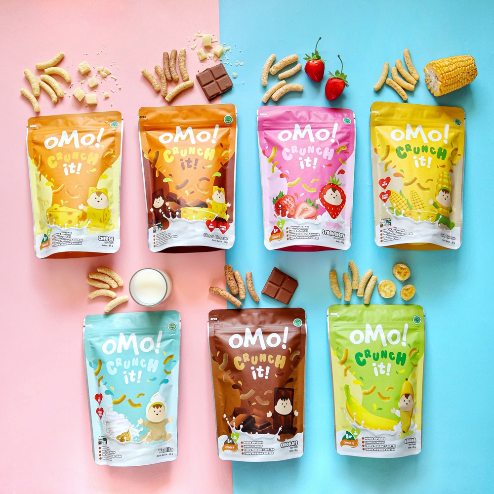 OMO Crunch It 25g - Snack Sehat Bayi - Cemilan Anak - Omo! Healthy Snack