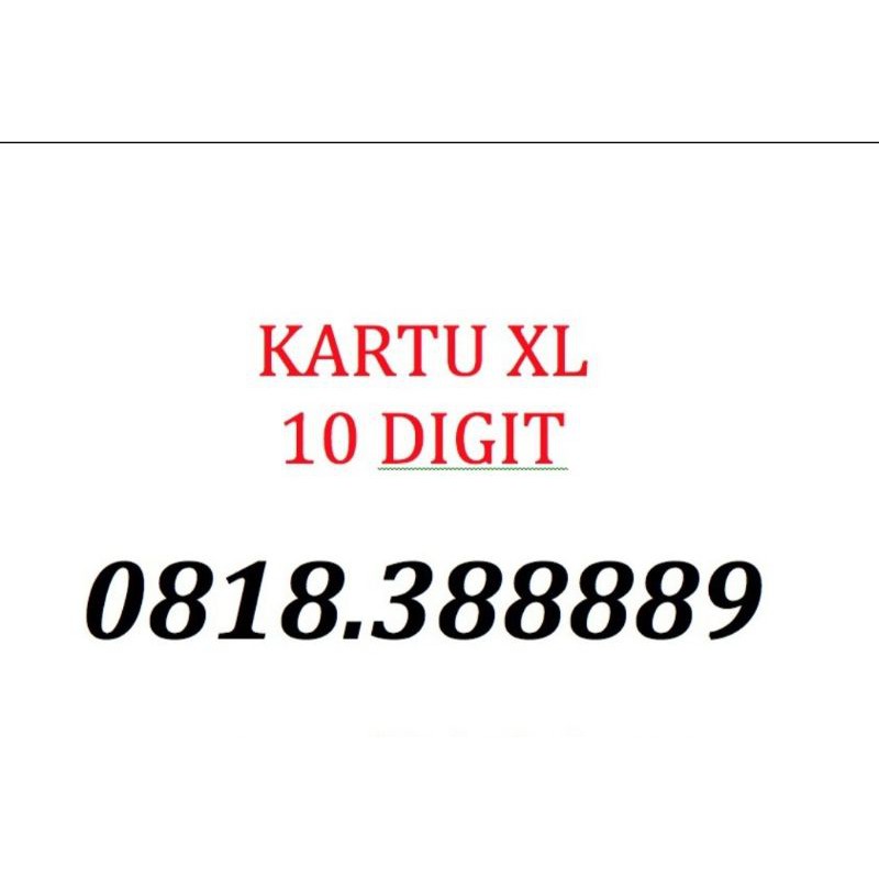 Jual Kartu XL Pra Bayar No Cantik 10 Digit
