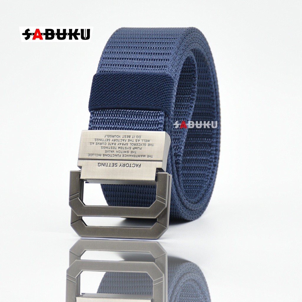 Ikat Pinggang Pria Kanvas Buckle Gesper Tactical Belt Pria Sabuk Nylon Canvas Double Ring - 029