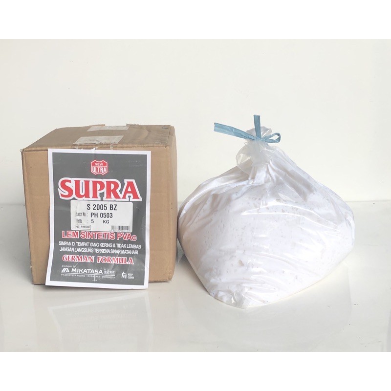 

Lem putih sintetis pvac 5 kg Supra