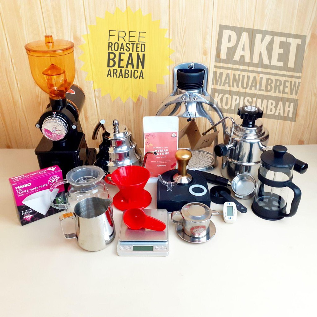Paket ManualBrew Kedai  Kopi  Rok Presso Coffee Manual Brew 
