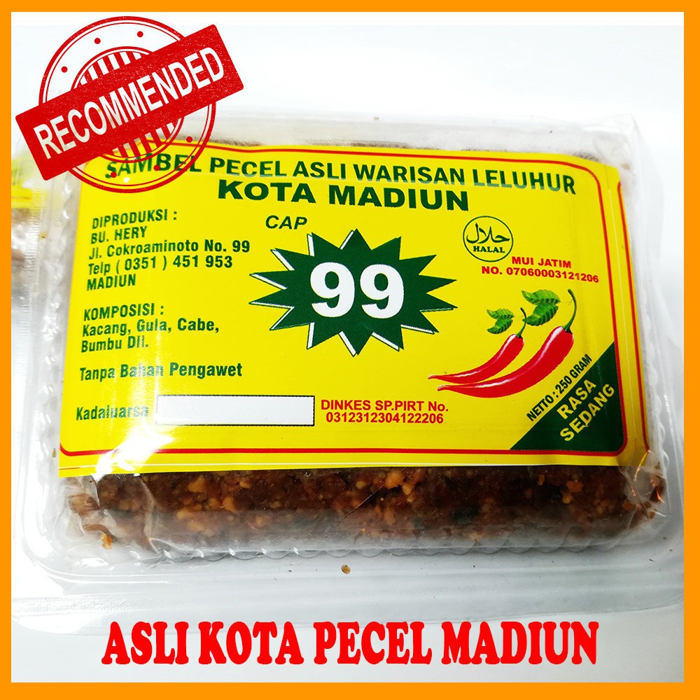 Sambal Pecel Bumbu Pecel Madiun Asli Rasa Pedas Shopee Indonesia