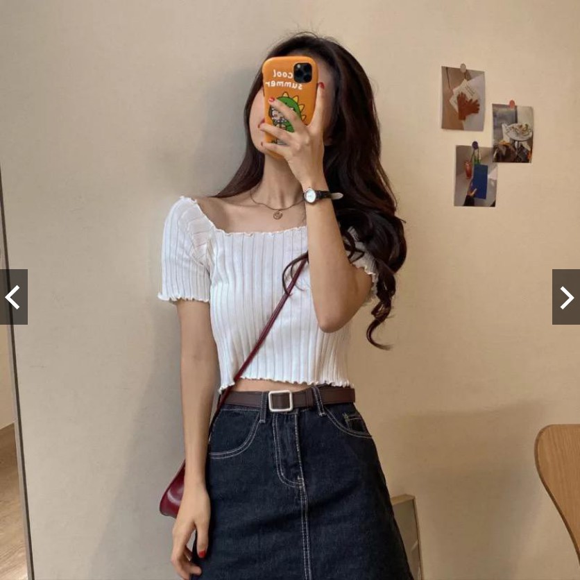 DOMIVA PENDEK CROP TOP RIB / DOMIVA SHORTSLEEVE LENGAN PENDEK CROP TOP