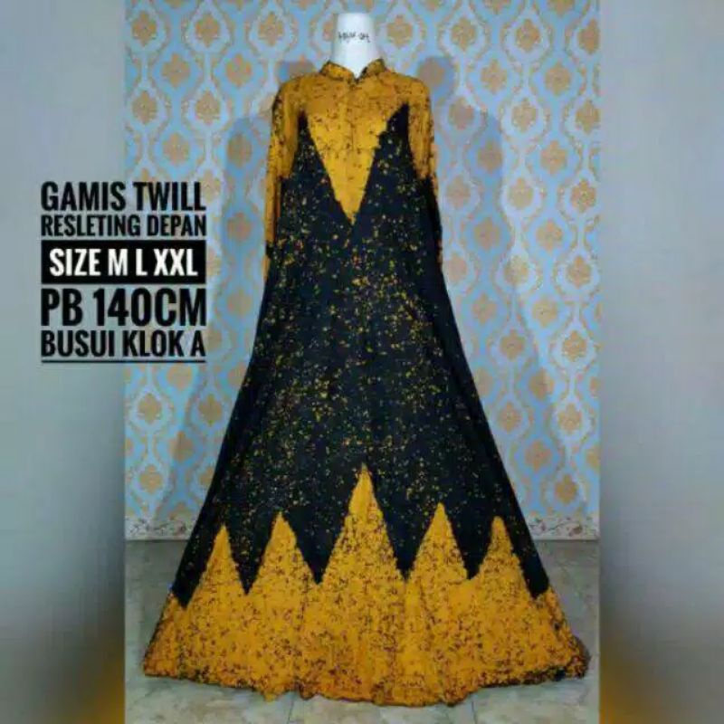 ( S M L XL XXL ) Gamis twill rayon ori gamis terbaru twil gamis syari rayon candi mekar