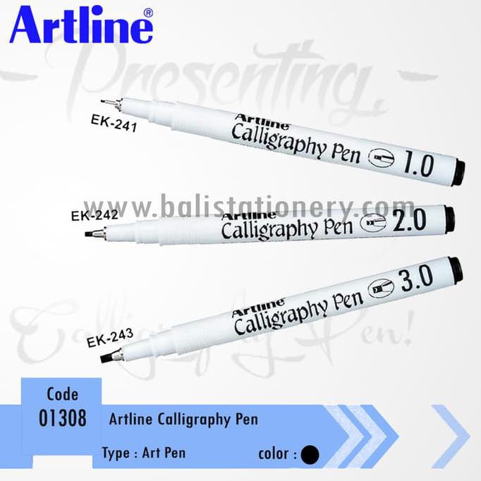 

Open Ds] Calligraphy Pen Artline Black - Ek-242
