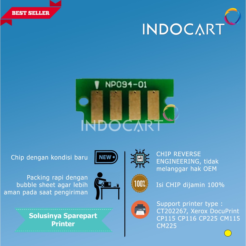 Chip CT202264-Xerox DocuPrint CP115 CP116 CP225 CM115 CM225