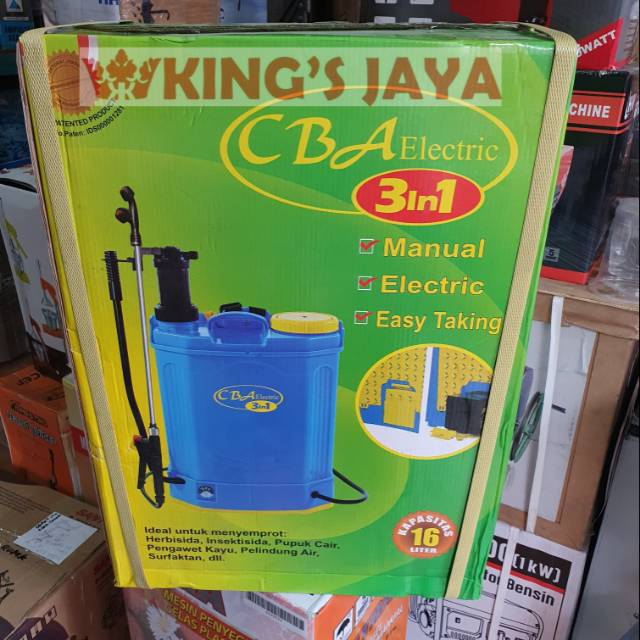 Pompa hama Elektrik CBA 3in1/ Alat Semprot Hama/ Knapsack Sprayer Elektrik