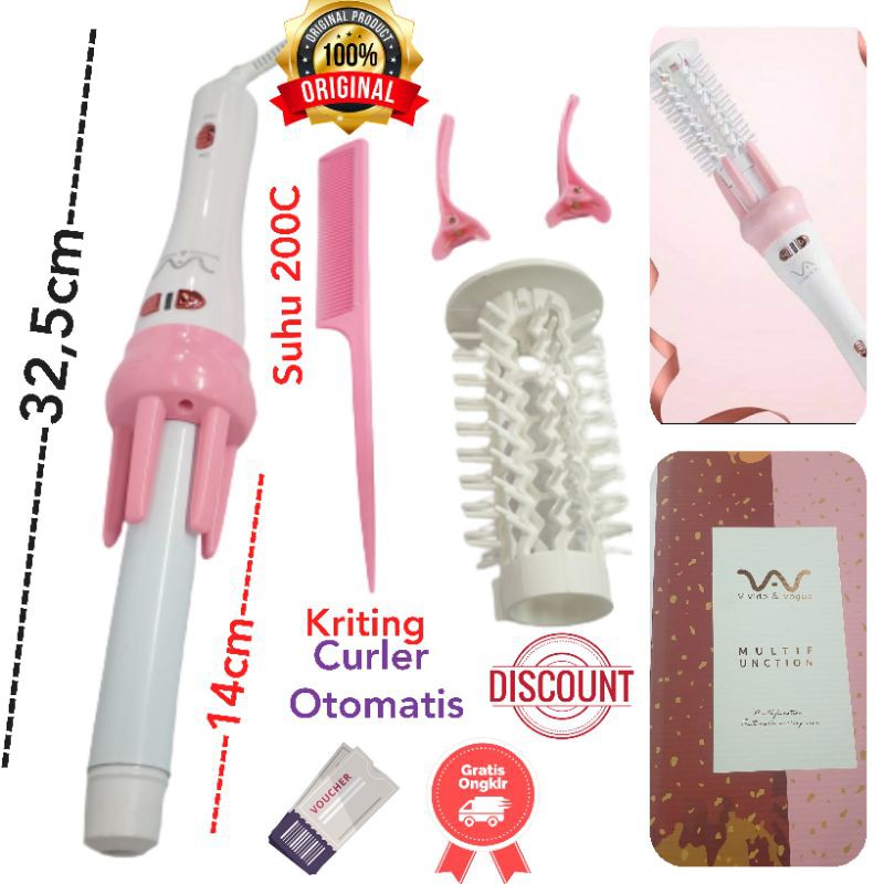 Keriting Otomatis Curly Otomatis Mh8008a Alat Catok Curler Murah Dan Pengeriting Rambut Hair Curler