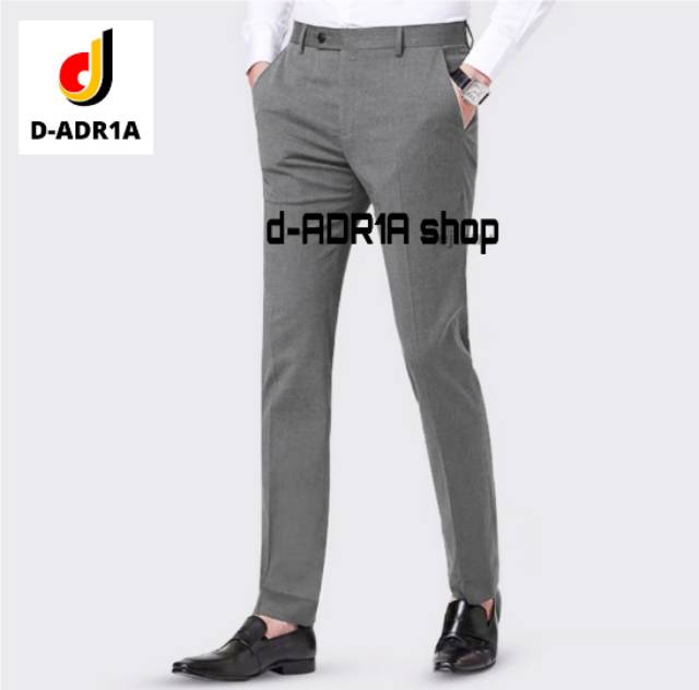 Celana Formal Pria Panjang Slimfit Kantor Kerja Bahan