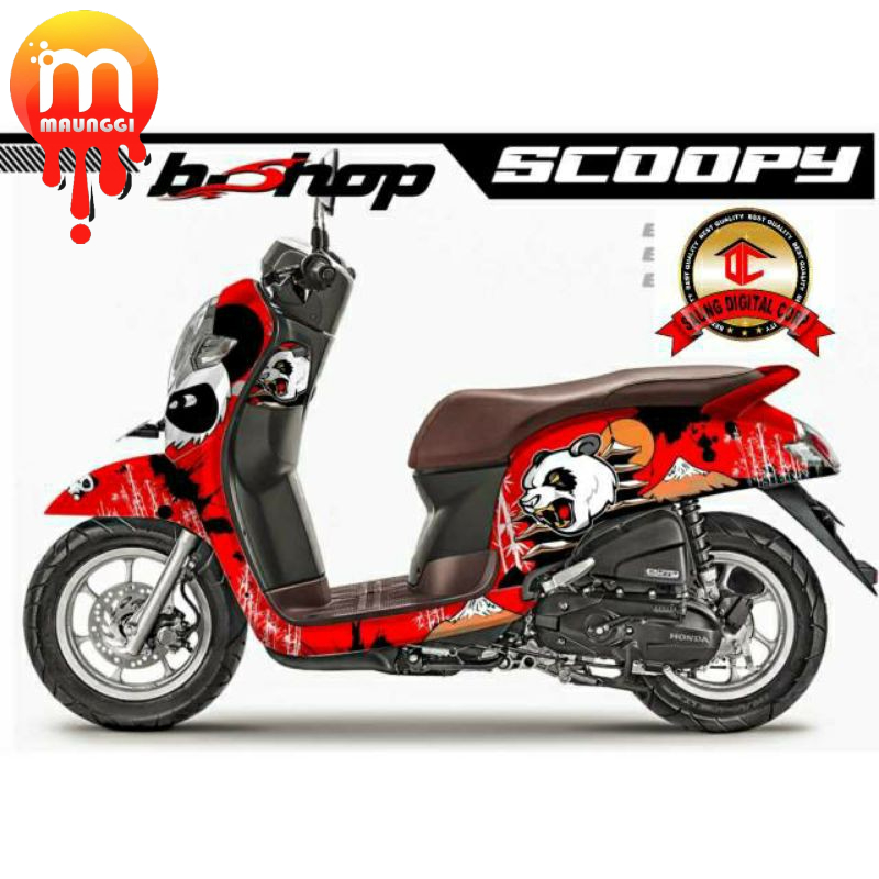 Decal motor scoopy  full body motif terbaru Striping variasi scoopy 2019 donat stiker scoopy fi 2019