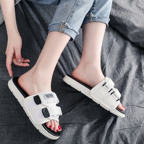 Sandal Slide Pria Korean Style Trend 2021 Sandal Cowok Viral Kekinian Empuk Ringan Murah Nyaman