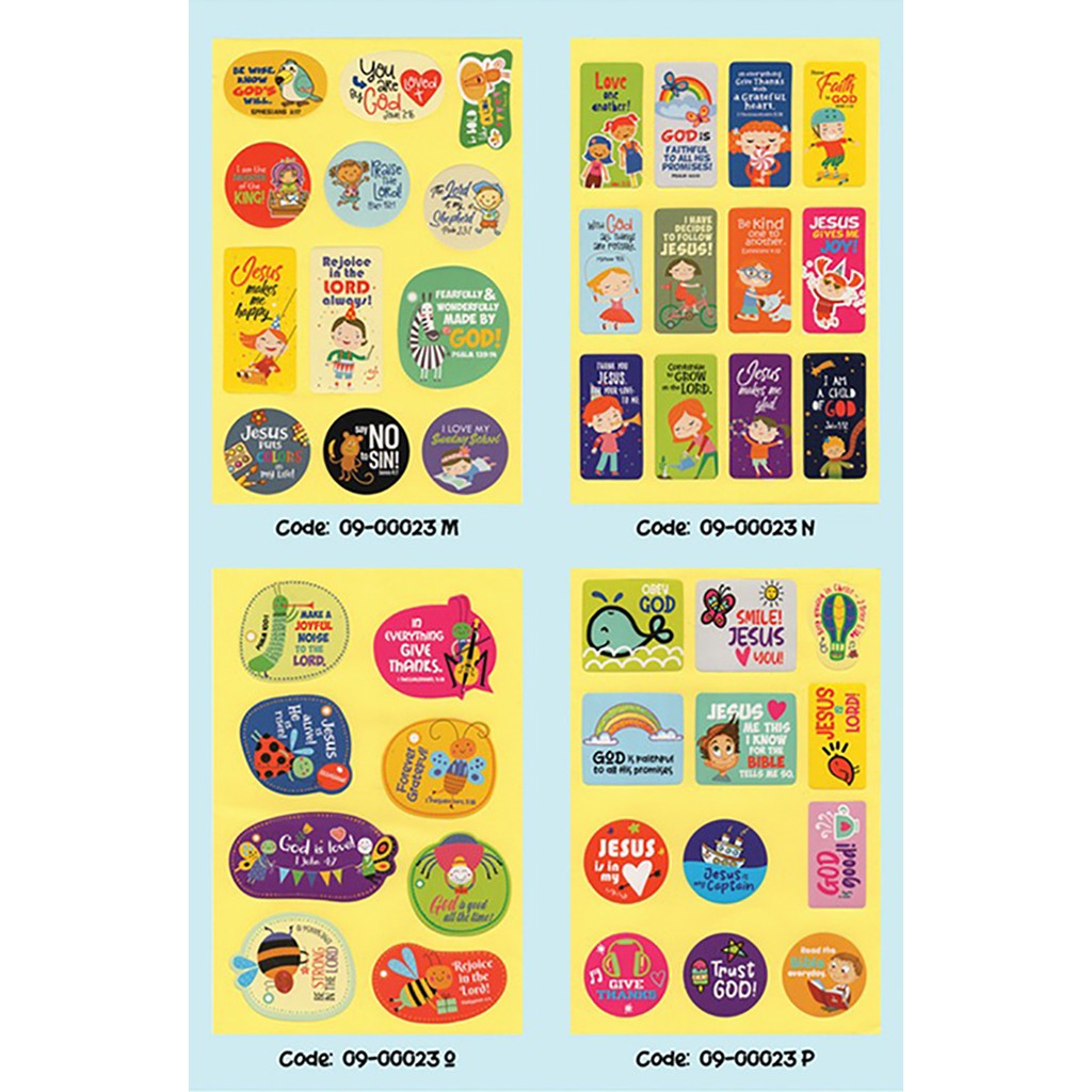 

Sticker Ayat Rohani isi 12 Gambar- Aksesoris Rohani-Sticker Anak