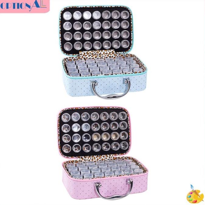 

READY STOCK 56 GRIDS RHINESTONE PAINTING DIAMOND STORAGE BOX DIY MO SDC4133S