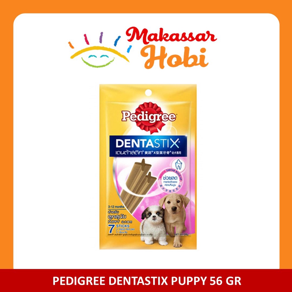 Pedigree Dentastix Puppy 56gr Denta Stix Snack Makanan Anjing Dental