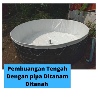 Bamboogrove_ Kolam Terpal Bulat Fullset Diameter 2 Tinggi 1 Meter Orchid Kolam Terpal Ikan Siap