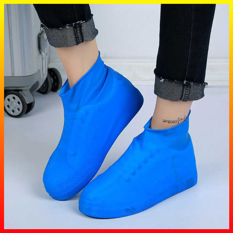 Penutup Cover Sepatu Anti Air Hujan Elegan Anti Sllip Silikon Karet Lateks Waterproof Silicone Latex ZUOFILY - 7RST4EBK