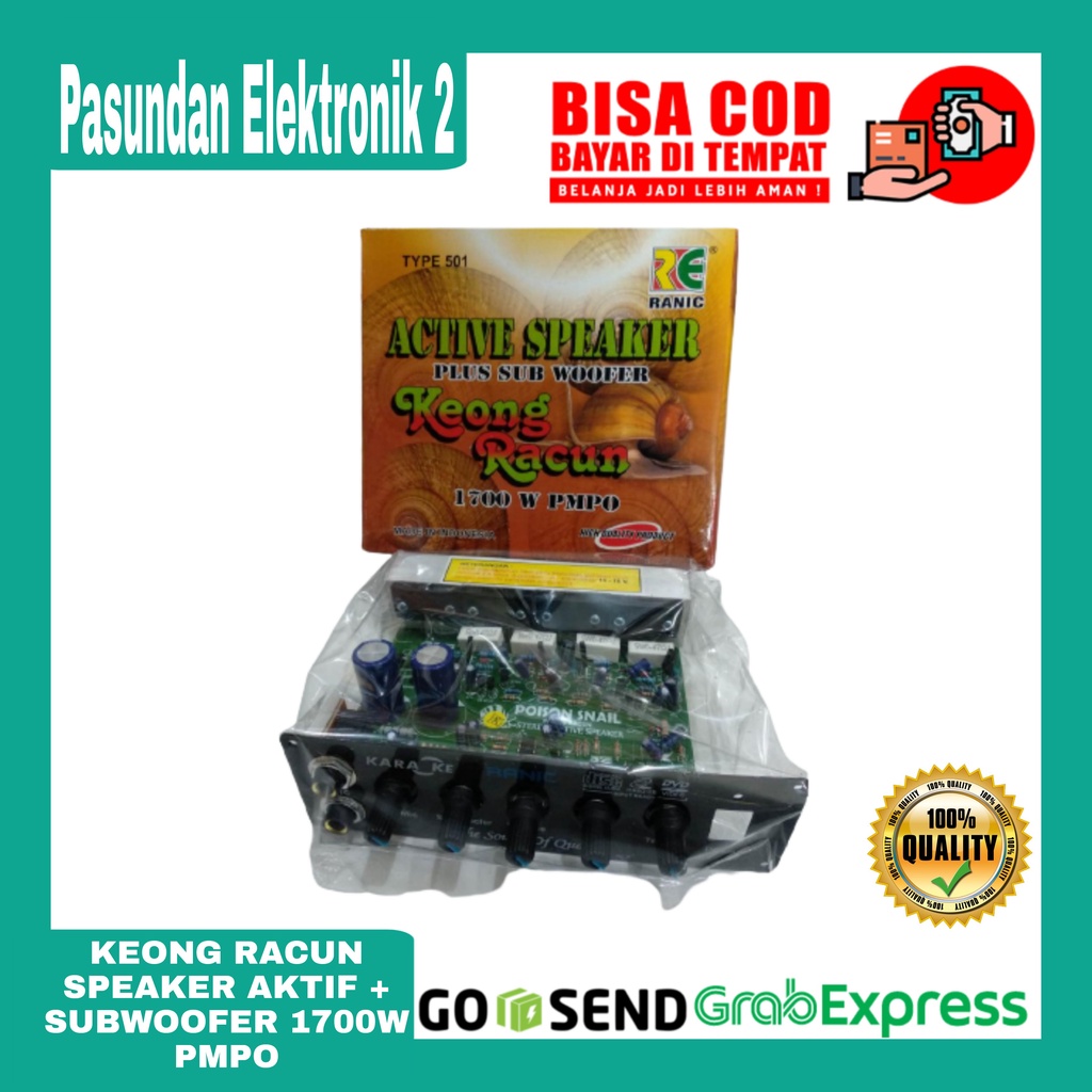 Kit Aktif Speaker Stereo Plus Subwoofer Keong Racun t501