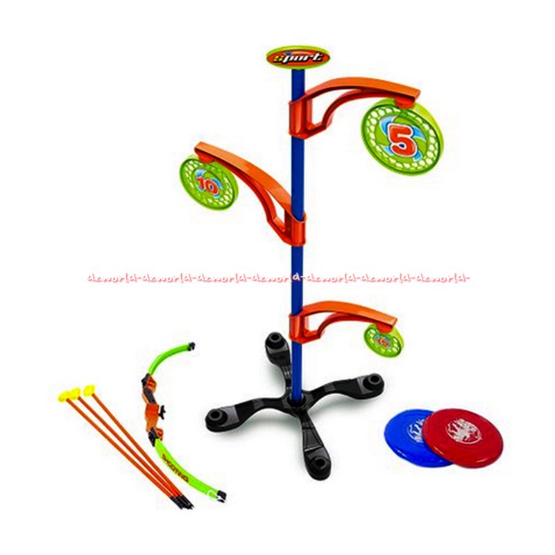 Shooting flying disc 2in1 Archery Mainan Lempar dan Panah 1set memanah