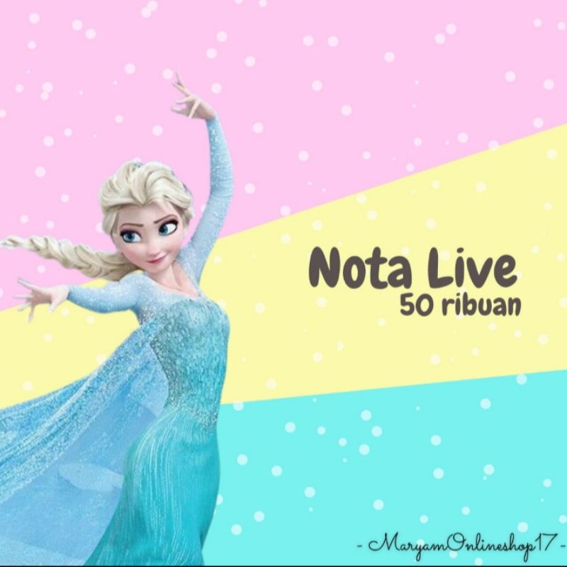

Nota Live Belanja 50-60 Ribu