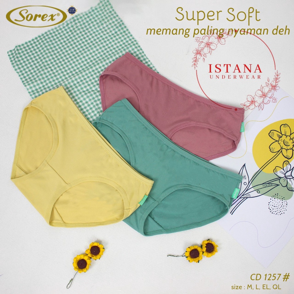 Cd Celana Dalam Sorex Mini 1257 Super Soft | Panty Wanita cantik best seller shap up