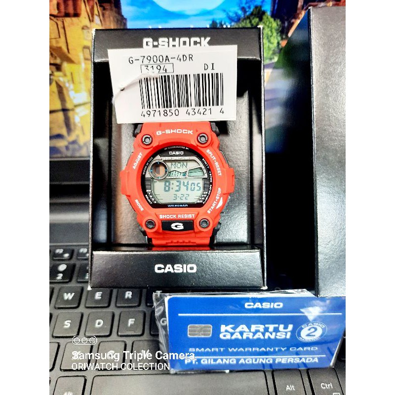 Jam tangan Casio G-SHOCK G-7900A-4DR Original Merah