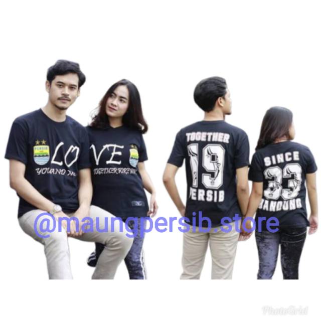 Baju Couple love persib hitam sepasang