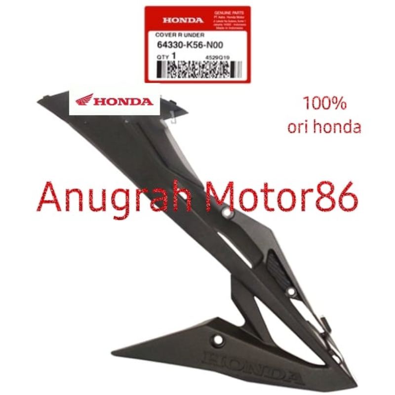 64330-K56-N00 64430-K56-N00 Cover RL under sayap dalam sonic 150R HARGA SATUAN ori honda AHM