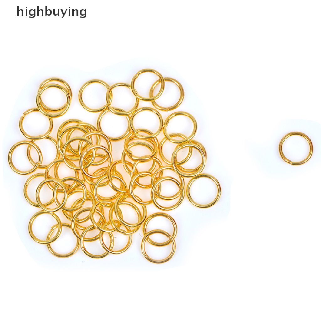 Hbid Konektor Jump Ring Open 3 / 4 / 6mm Warna Gold / Silver Untuk Aksesoris Perhiasan DIY