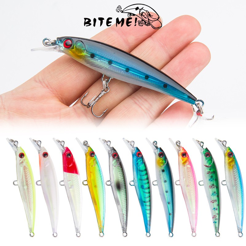 Plastic Bait Umpan Pancing Sinking Minnow Kail Pancing Umpan Ikan Alat Pancing Murah CrankSet Umpan Pancing Buatan relix nusantara CrankBait 7g/9cm Umpan Mancing Umpan Mancing Alat Pancing