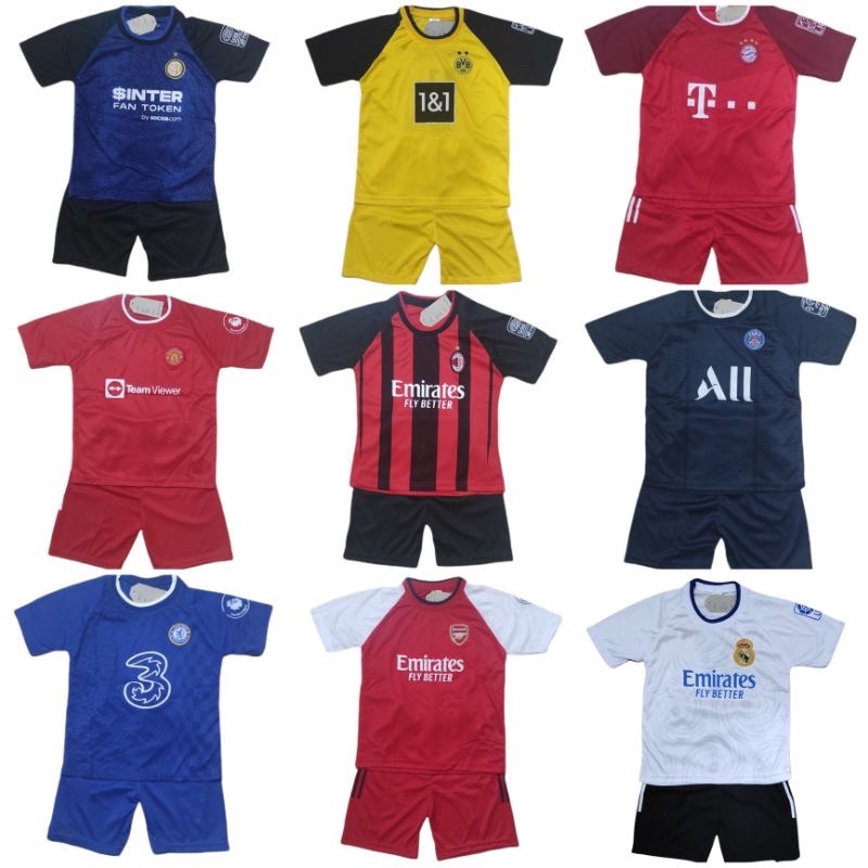 BISA COD / SETELAN BAJU BOLA ANAK TERBARU / SET BAJU BOLA ANAK LAKI LAKI TERMURAH