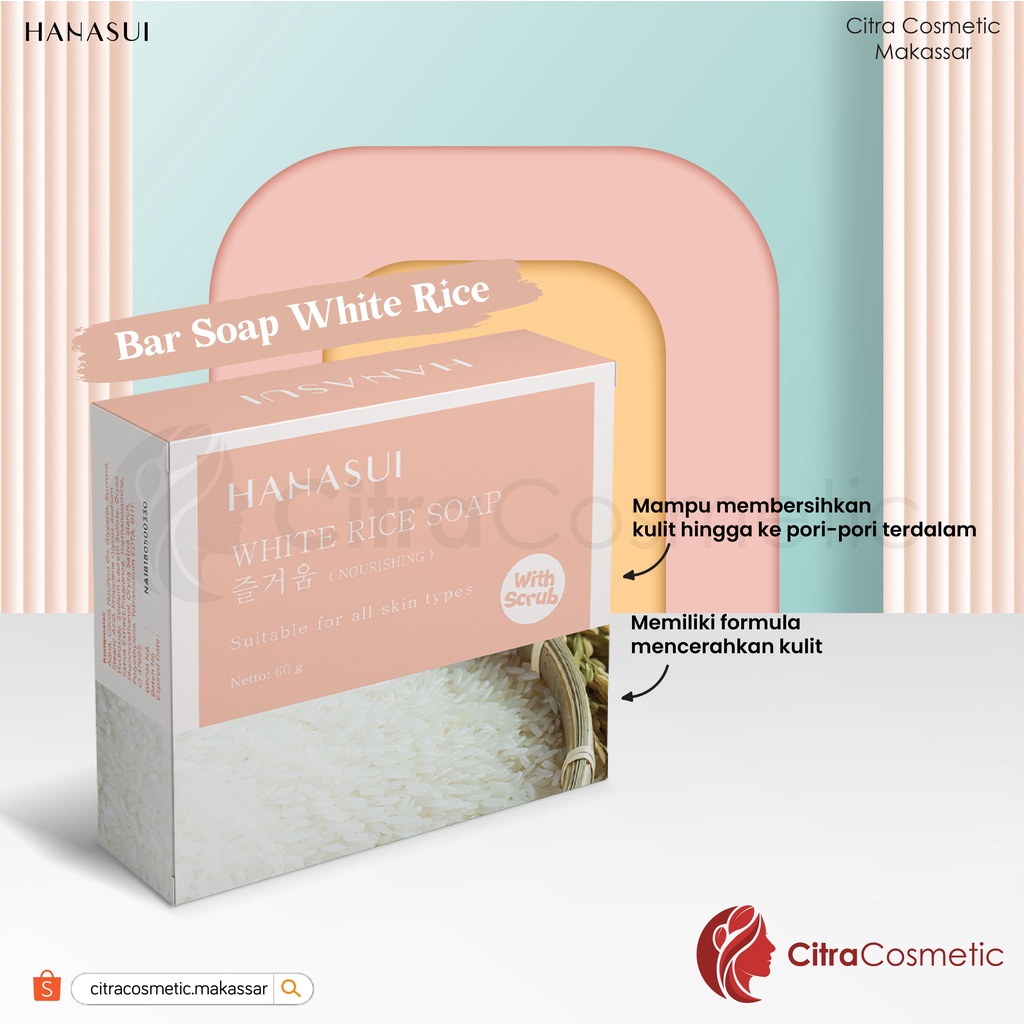 Hanasui Soap Series Aloevera | Bamboe Charcoal | Coffe Scrub | White Rice