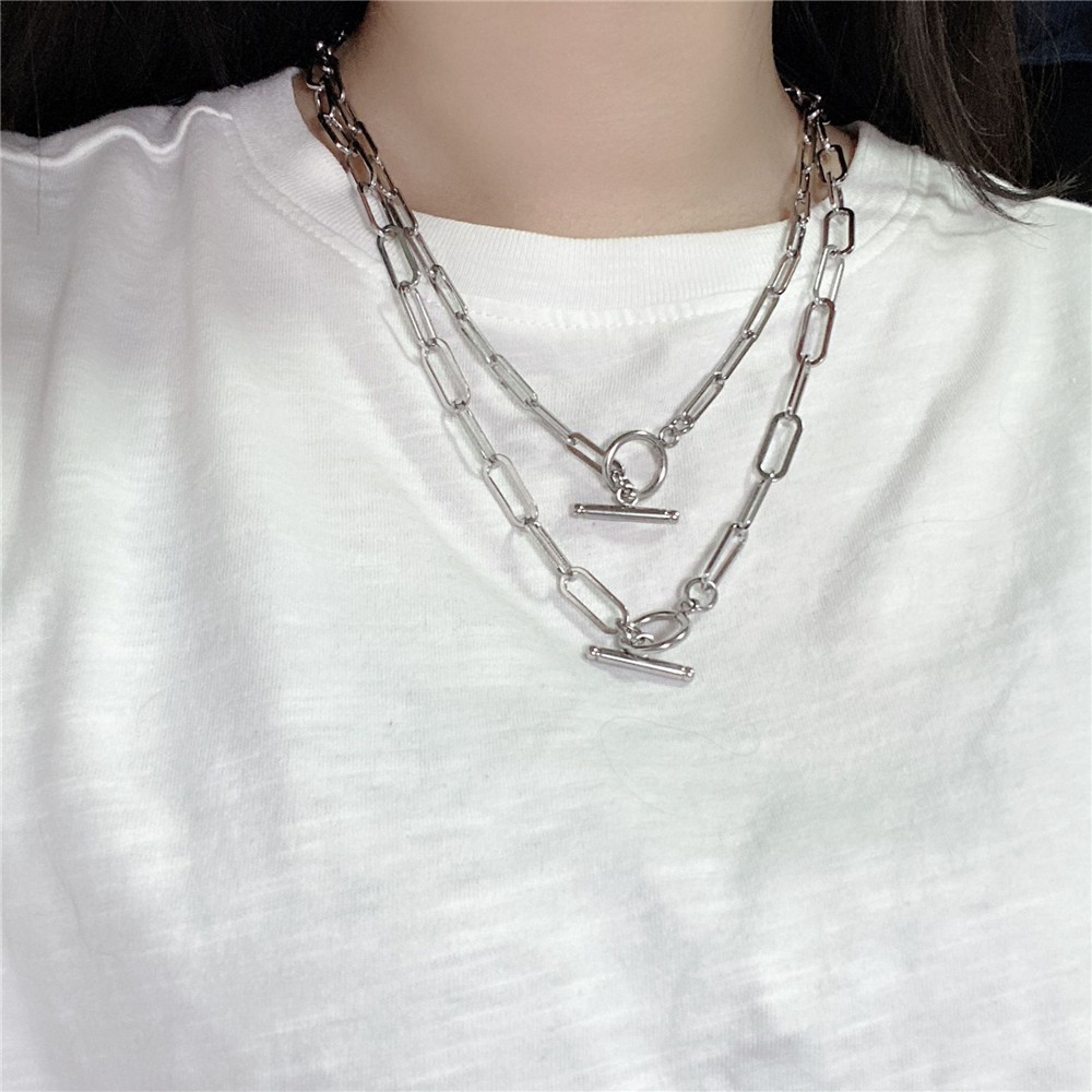 【COD Tangding】Ins Kalung Choker Clavicle Pendek Dengan Gesper Untuk Wanita