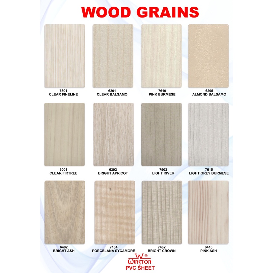 Decosheet PVC Sheet WINSTON Serat Kayu Cambium Woods Grains Decorative