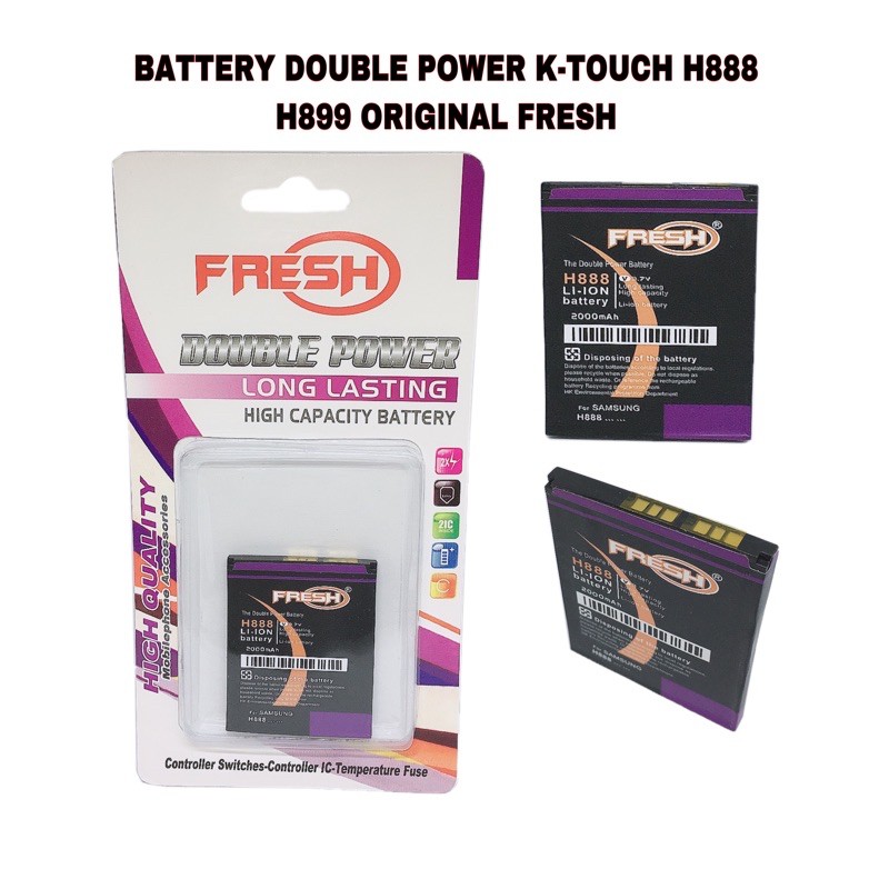 BATTERY BATERAI DOUBLE POWER  KTOUCH H888 JADUL CINA ORIGINAL FRESH