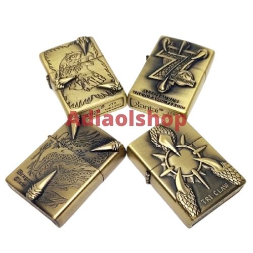 PAKET KOMPLIT SET KOREK API KANTAI GOLD PLUS MINYAK 100ML BATU MOTIF CAKAR ELANG