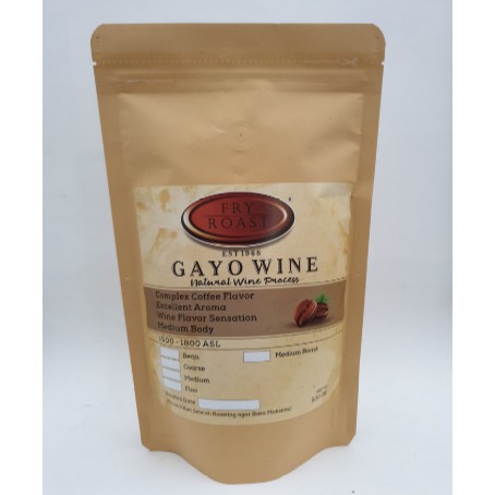 

KOPI ARABICA GAYO natural WINE process 500 gram BIJI / BUBUK Coffee arabika WINE