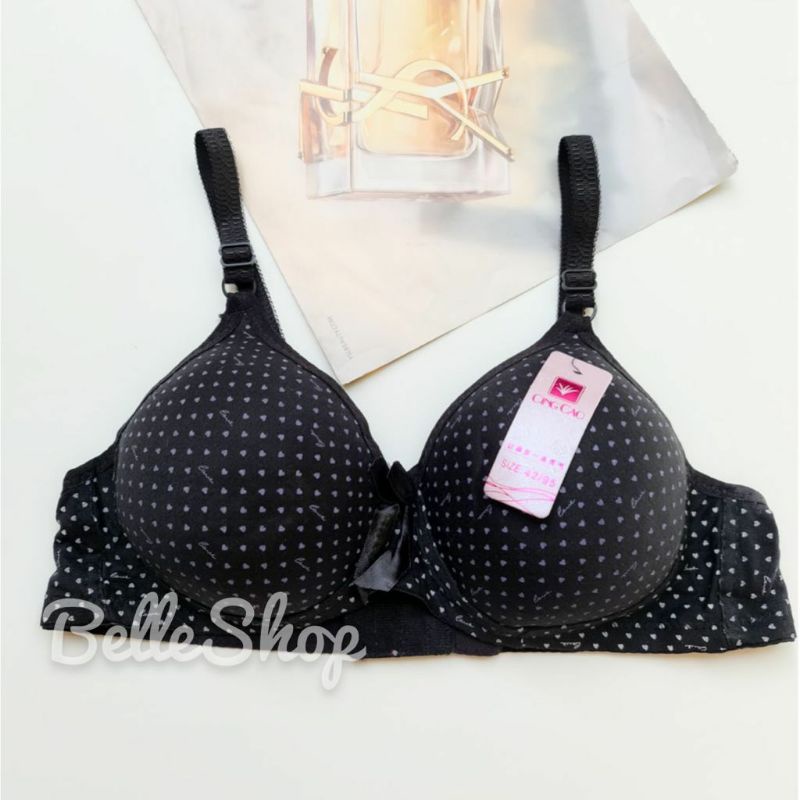 Bra Wanita Dewasa Cingcao Motif Polka Cup B / BH Wanita Import Halus