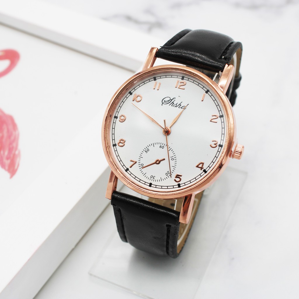 FYGALERY J164 Jam Tangan Kulit Wanita Polos Jam Cewek Analog Fashion Perempuan-4