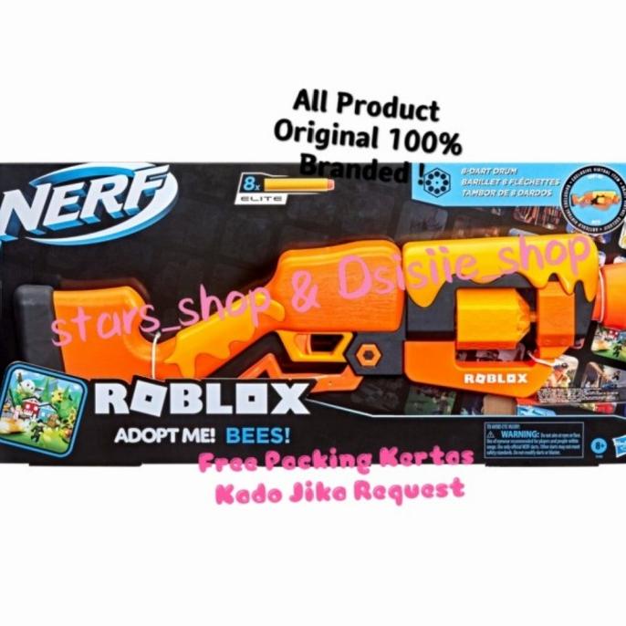 Nerf ROBLOX ADOPT ME Bees 8 Dart Drum Original - Mainan Pistol ROBLOX --Terbaru--