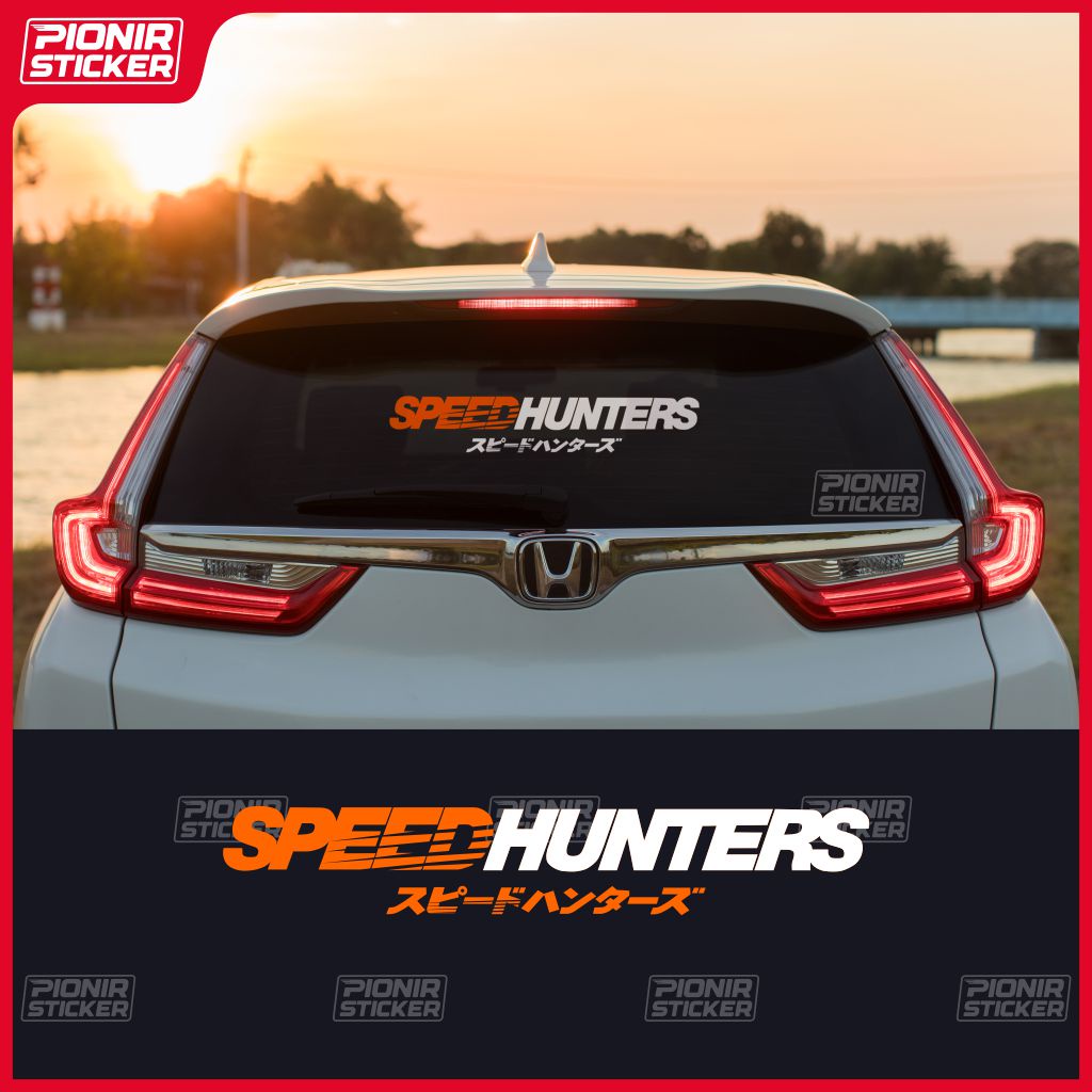 Stiker Mobil Speed Hunter cutting sticker huruf kanji
