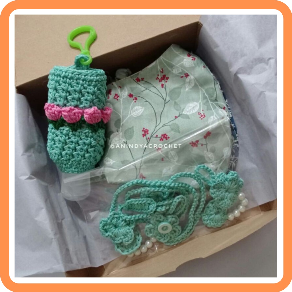HAMPERS PANDEMI ANINDYA CROCHET/ KADO COVID RAJUT / SUVENIR PANDEMI / PAKET KADO COVID