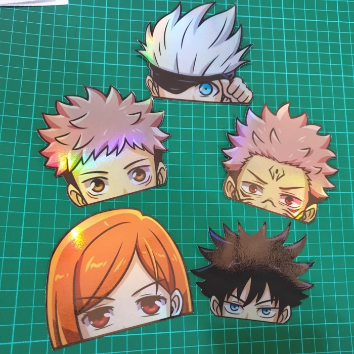 

Sticker Hologram Anime - Jujutsu Kaisen Besar - Set 5pcs
