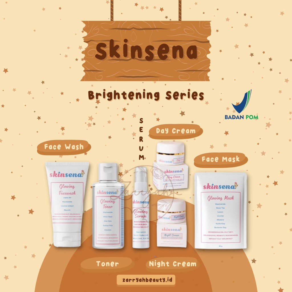 Skinsena FaceWash Day Night Cream Toner Serum Masker