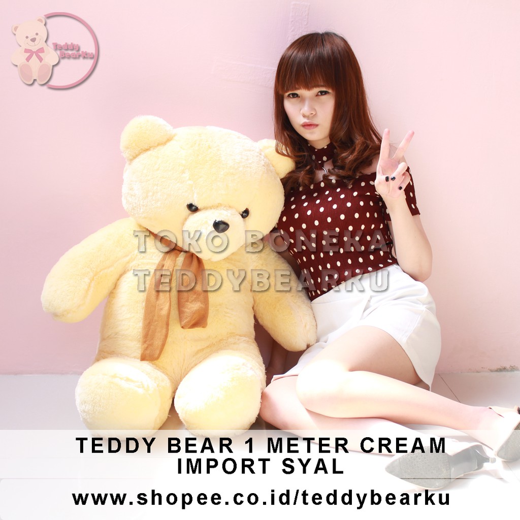 TERMURAH! Fullrasfur Boneka Beruang Teddy Bear Jumbo Super Besar Super Jumbo 1M 100CM 1METER BIG SIZE