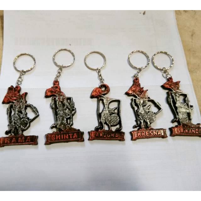 (BISA COD) GANTUNGAN KUNCI WAYANG FIBERGLASS HARGA PER PCS RAMA SHINTA ARJUNA KRESNA BIMA SRIKANDI