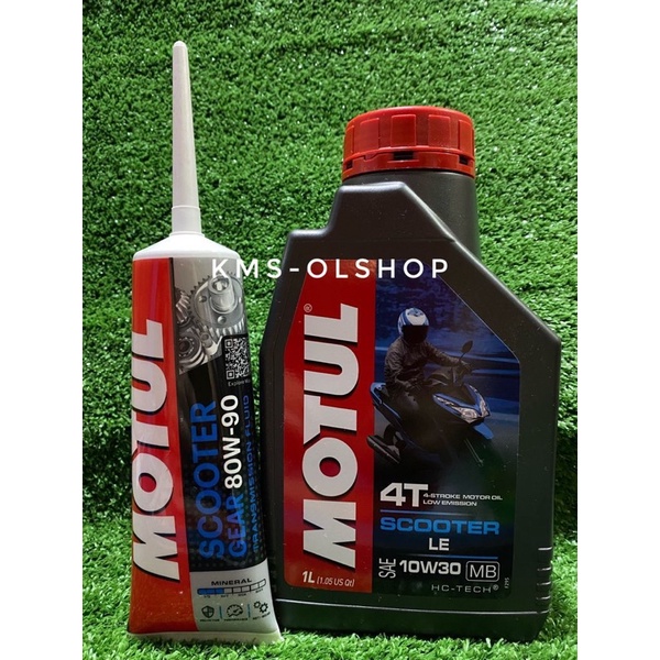 PAKET HEMAT OLI MATIC MOTUL LE 10W30 1 LITER dan MOTUL SCOOTER GEAR OIL 80W90 120 ml